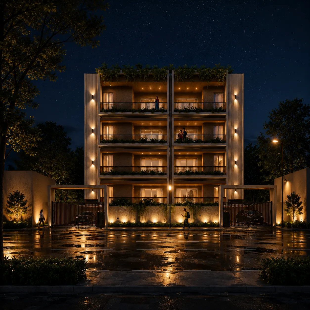 Night Illumination: Evening View